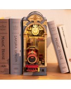 Wooden Time Travel Train Book Nook